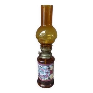 Ancienne lampe à huile mappe monde fabriquée à Honk Kong
