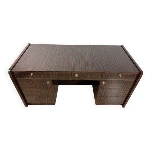 Bureau art déco “new york” à double face – placage en ébène de macassar