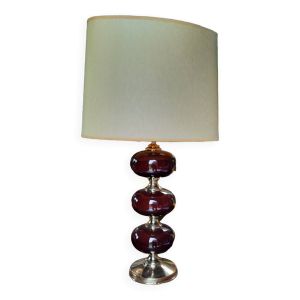 Pied de lampe 3 boules faience