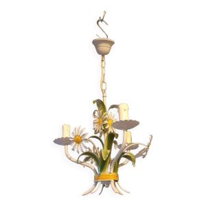 Lustre fer forgé fleurs