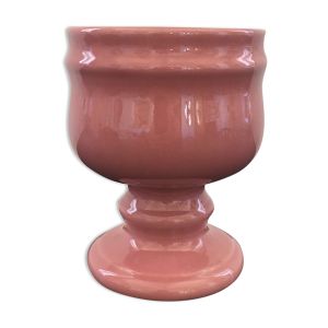 Cache pot sur pied rose