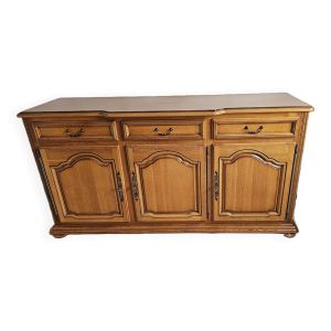Buffet bas de style Louis XIV en chêne massif