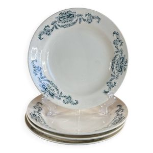 4 assiettes creuses Longchamps terre de fer
