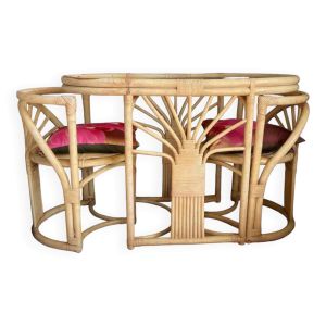 Table Vintage Tête à Tête chaises encastrables