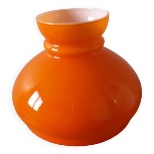 Abat-jour globe opaline orange