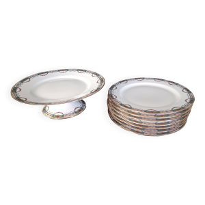 Service à desserts en porcelaine de Limoges pour 12 p., Jean Boyer et Nardon Lafarge (1920 - 1934)