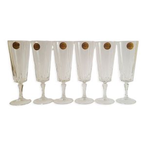 Set de 6 flûtes à champagne Cristal d'Arques 16cl Versailles vintage