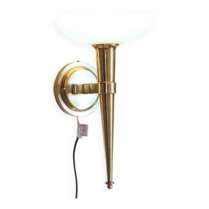 Paire d'appliques flambeau n°1071 JEAN PERZEL