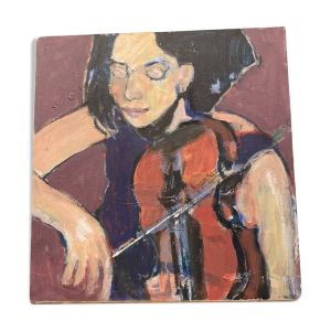 Peinture sur isorel signée René Leroy