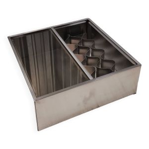 Table basse carré inox et verre, 1970