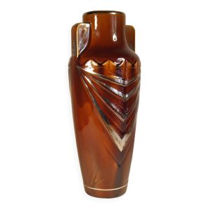 Vase art deco en ceramique elge - vierzon