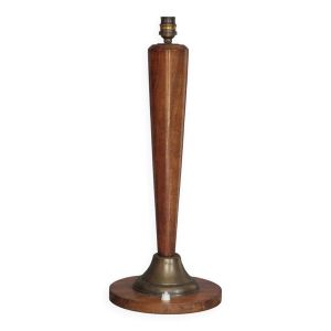 Pied de lampe bois art déco, lampe bois vintage, lampe à poser