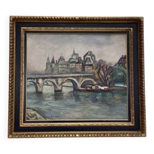 Tableau russe signé Huile sur toile dimension : hauteur -57cm-largeur -64c—