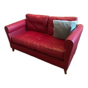 Banquette vintage Skaï rouge