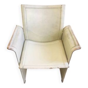 Fauteuil en cuir MATTEO GRASSI avec coussi