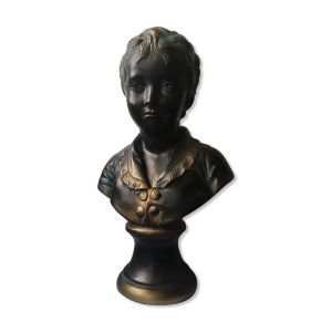 Buste d’enfant en plâtre effet bronze