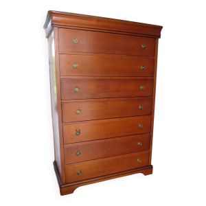 Semainier, commode style Louis Philippe en merisier