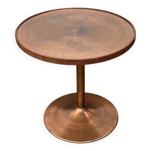 Table d'appoint en cuivre style Mid-Century