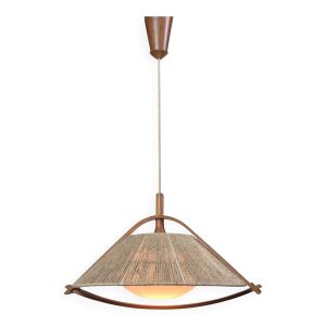 Suspension Wabi Sabi en sisal et contreplaqué par Temde, Suisse, années 1960