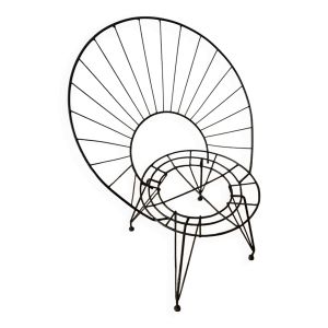 Chaise danoise en fer forgé, années 60