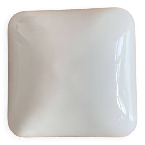 Applique murale plafonnier carré verre opaline blanc 1960 1970