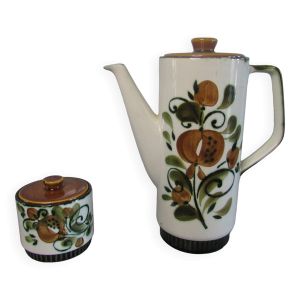 Cafetière et sucrier modèle Argenteuil Boch la Louvière