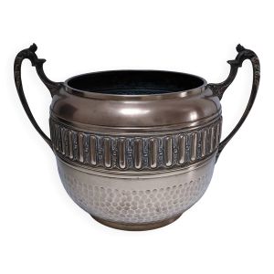Grand cache-pot art déco laiton estampillé