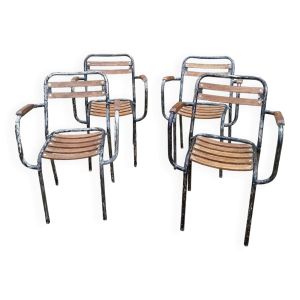 Chaises Tolix T2 bois & metal