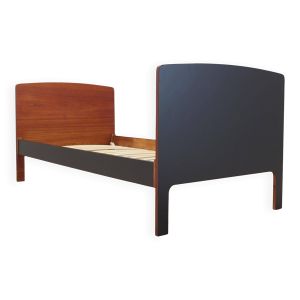 Lit en teck, design danois, années 1970, production : Danemark