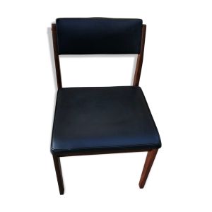 Chaise en bois et skaï
