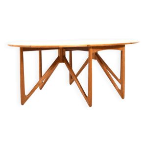 Table à manger à abattants par Niels Koefoed Danemark 1960