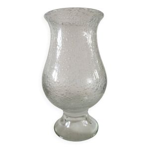 Vase en verre bullé verrerie de Bendor