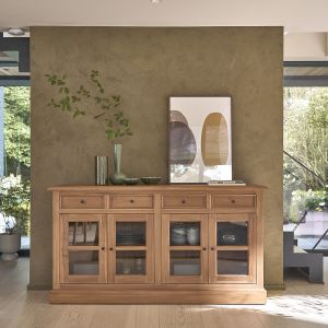 Buffet en bois teck massif 160 cm