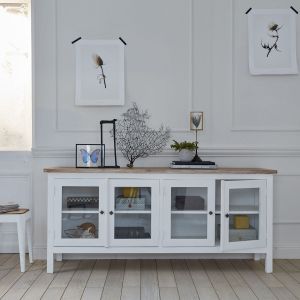 Buffet en acajou massif en teck 180 cm