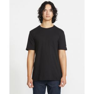 Volcom T-shirt Solid Pocket - BLACK - Taille S