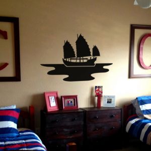 Sticker Bateau sur la mer