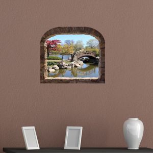 Sticker trompe l'oeil Jardin japonais
