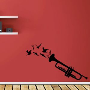 Sticker Oiseaux et saxophone
