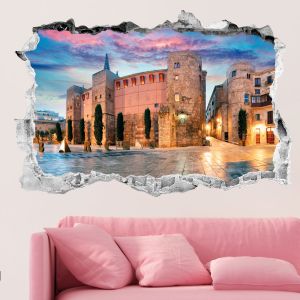 Sticker trompe l'oeil l'ancienne porte Romaine de Barcelone