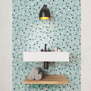 24 stickers carreaux de ciment terrazzo wilmer