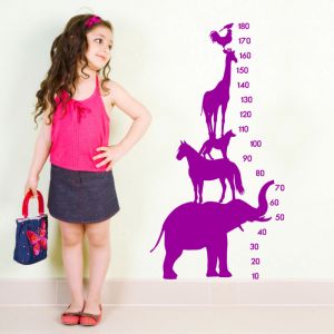 Sticker toise Mesure animaux sauvages