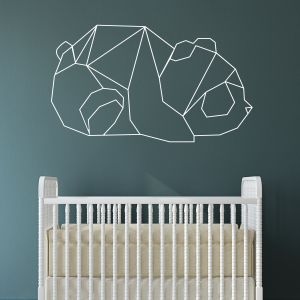 Sticker origami ours allong&eacute;