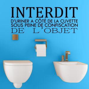 Sticker Interdit d'uriner à côté de la plaque