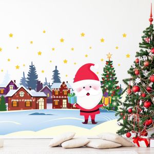 Sticker No&euml;l le p&egrave;re no&euml;l dans la ville magique