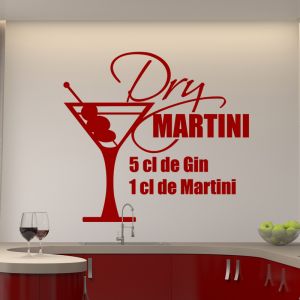 Sticker cuisine recette Dry martini 5 cl de Gin