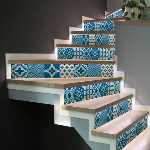 Stickers escalier carreaux de ciment sanda x 2