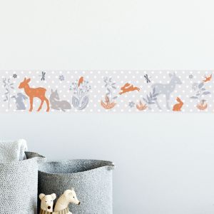 Stickers frise animaux scandinaves des prairies