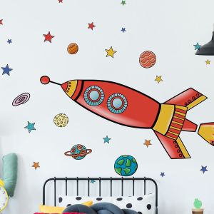 Stickers  fus&eacute;e rouge dans l'espace