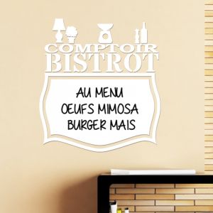 Sticker tableau blanc Comptoir bistrot