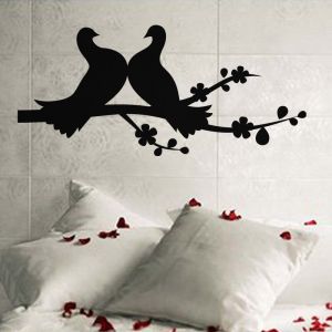 Sticker Oiseaux amoureux design
